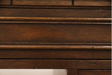 中古　美品　DREXEL HERITAGE(ドレクセルヘリテイジ)　Triune(トライユン)　クラシックなデザインがステキなニーホールデスク(両袖デスク、机、ワークデスク、在宅ワーク用、在宅用)(定価約41万円)(R-066274)
