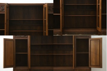 ヴィンテージ家具　1960年から1970年頃　高級品　シノワズリ様式　クルミ材　手彫りの彫刻が細やかで美しいサイドボード　(R-066275)
