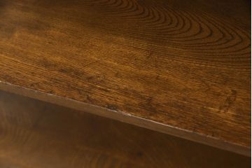 和製アンティーク　栓材　味のある木の風合いが魅力の楔(クサビ)式本棚(ブックシェルフ、オープンシェルフ、飾り棚)(R-066279)
