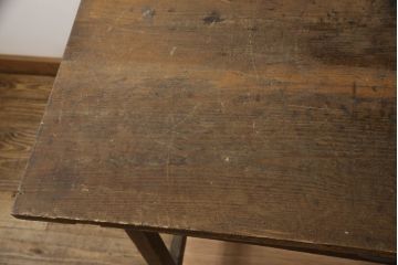 和製アンティーク　細かい書類整理にぴったりな引き出し9杯付きの片袖机(ワークデスク、在宅ワーク用、在宅用、オフィスデスク)(R-066281)