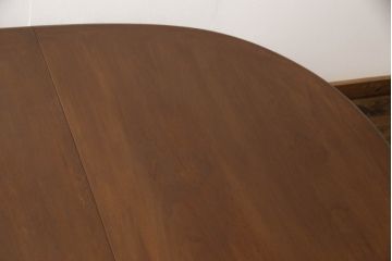 中古　DREXEL HERITAGE(ドレクセルヘリテイジ)　Touraine(ツーレイン)　滑らかな曲線が優雅な印象のダイニングテーブル(エクステンションテーブル、食卓、4人掛け、6人掛け、8人掛け、オーバル型)(定価約80万円)(R-066298)