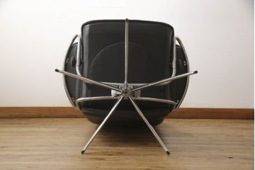 中古　美品　ノルウェー製　EKORNES(エコーネス)　City(シティ)　Mサイズ　オットマン付き!!スタイリッシュなデザインが魅力のストレスレスチェア(スターベース、1人掛けソファ、1Pソファ、アームチェア、リクライニングチェア、フットスツール、北欧、本革、レザーチェア)(定価約30万円)(R-066317)