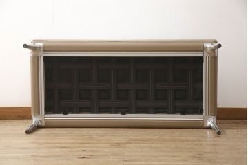 中古　短期使用のため極美品!!　Cassina(カッシーナ)　PHILIPPE STARCK(フィリップ・スタルク)　L26 VOLAGE bench(ヴォラージュ) X革(カフェラテ:13X323)　高級感漂う佇まいが魅力のベンチ(本革、レザーチェア、長椅子、長イス、2人掛け、二人掛け)(定価約42万9千円)(R-066330)