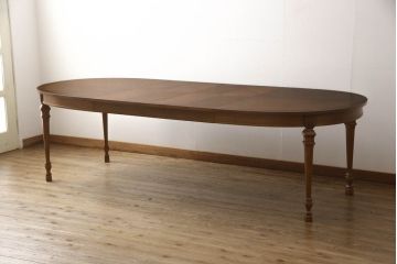 中古　DREXEL HERITAGE(ドレクセルヘリテイジ)　FRANCESCA(フランチェスカ)シリーズ　優美な佇まいのダイニングテーブル(エクステンションテーブル、食卓、4人掛け、6人掛け、8人掛け)(R-066359)