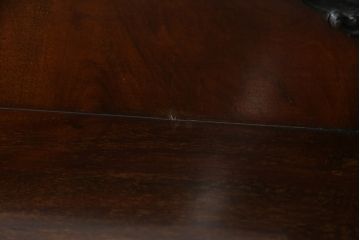 イギリスアンティーク　マホガニー材　格子デザインがお洒落な猫脚キャビネット(ガラスケース、ショーケース、コレクションケース、キュリオケース、収納棚、戸棚、飾り棚、英国)(R-066360)