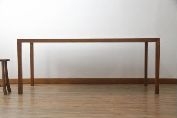 中古　美品　Cassinaixc.(カッシーナイクスシー)　IXC. R&D(イクスシー.R&D)　TRIX(トリックス)　ブラックウォールナット材　シンプルながら洗練されたデザインが魅力のダイニングテーブル(6人掛け、4人掛け、食卓)(定価約40万円)(R-066367)