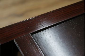 中古　ニレ材　上質な和の空間を演出する水屋箪笥サイドボード(茶箪笥、収納棚、戸棚、食器棚、サイドキャビネット)(R-066395)