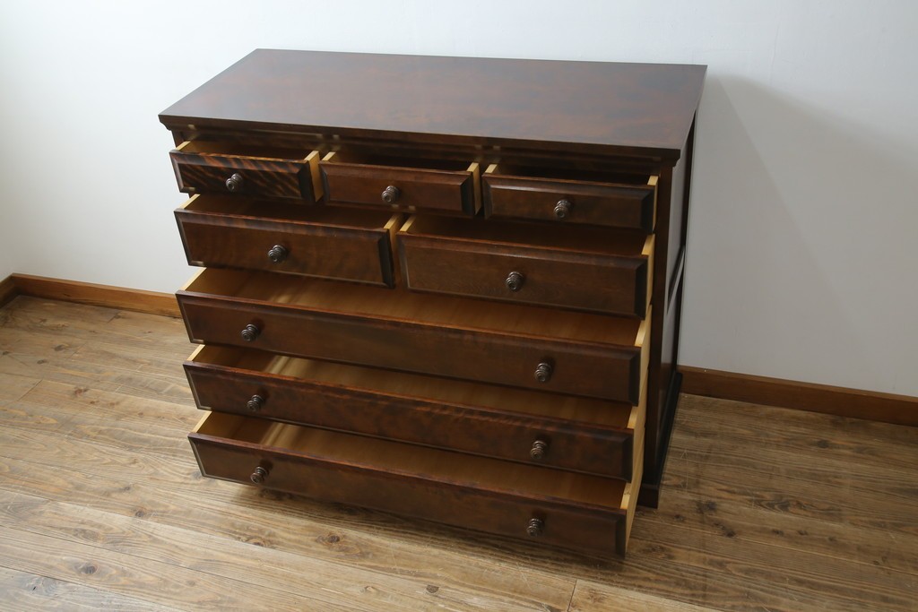 和製ヴィンテージ　北海道民芸家具　上品な佇まいが魅力的なチェスト　(R-066396)