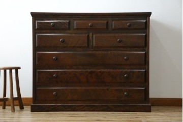 和製ヴィンテージ　北海道民芸家具　上品な佇まいが魅力的なチェスト　(R-066396)