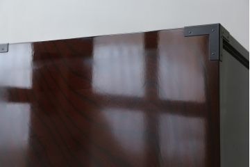 中古　渡辺家具店　漆塗り　木地呂塗り　上品な佇まいが美しい仙台箪笥(和タンス、衣装箪笥、収納たんす、引き出し)(R-066397)