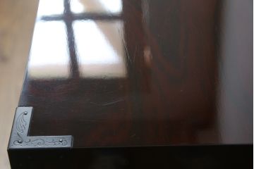 中古　渡辺家具店　漆塗り　木地呂塗り　上品な佇まいが美しい仙台箪笥(和タンス、衣装箪笥、収納たんす、引き出し)(R-066397)