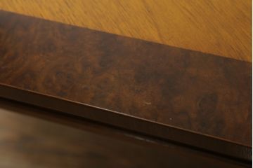 中古　DREXEL HERITAGE(ドレクセルヘリテイジ)　FRANCESCA(フランチェスカ)シリーズ　優美な佇まいのダイニングテーブル(エクステンションテーブル、食卓、4人掛け、6人掛け、8人掛け、オーバル型)(R-066399)