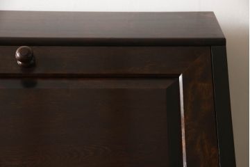 和製ビンテージ　松本民芸家具　上品な雰囲気漂うライティングビューロー(ワークデスク、簿記机、収納棚、戸棚、引き出し、在宅用、在宅ワーク用、ヴィンテージ)(R-066403)