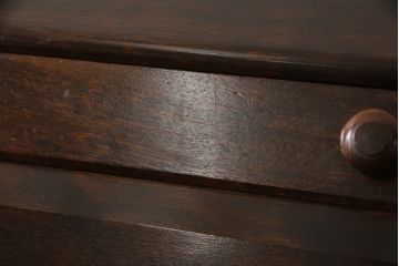 和製ビンテージ　松本民芸家具　上品な雰囲気漂うライティングビューロー(ワークデスク、簿記机、収納棚、戸棚、引き出し、在宅用、在宅ワーク用、ヴィンテージ)(R-066403)