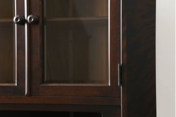 和製ビンテージ　北海道民芸家具　#145　和洋どちらの空間にも馴染むシックな隅棚(コーナーキャビネット、飾り棚、収納棚、戸棚、ヴィンテージ)(R-066404)