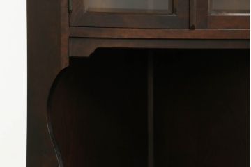 和製ビンテージ　北海道民芸家具　#145　和洋どちらの空間にも馴染むシックな隅棚(コーナーキャビネット、飾り棚、収納棚、戸棚、ヴィンテージ)(R-066404)