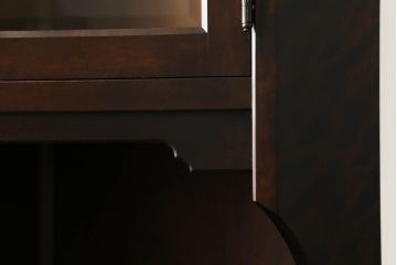 和製ビンテージ　北海道民芸家具　#145　和洋どちらの空間にも馴染むシックな隅棚(コーナーキャビネット、飾り棚、収納棚、戸棚、ヴィンテージ)(R-066404)