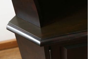 和製ビンテージ　北海道民芸家具　#145　和洋どちらの空間にも馴染むシックな隅棚(コーナーキャビネット、飾り棚、収納棚、戸棚、ヴィンテージ)(R-066404)