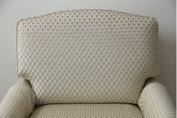 中古　超美品!!　DREXEL HERITAGE(ドレクセルヘリテイジ)　Upholstery(アップホルスタリー)　張り替え済み　クラシカルな佇まいの1人掛けソファ(アームチェア、一人掛け、1P、ラウンジチェア)(R-066406)