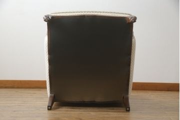 中古　超美品!!　DREXEL HERITAGE(ドレクセルヘリテイジ)　Upholstery(アップホルスタリー)　張り替え済み　クラシカルな佇まいの1人掛けソファ(アームチェア、一人掛け、1P、ラウンジチェア)(R-066406)