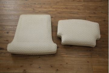 中古　超美品!!　DREXEL HERITAGE(ドレクセルヘリテイジ)　Upholstery(アップホルスタリー)　張り替え済み　クラシカルな佇まいの1人掛けソファ(アームチェア、一人掛け、1P、ラウンジチェア)(R-066406)