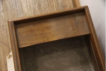 和製アンティーク　上手物!!　四面玉杢の極上品!!　和の趣溢れるタモ材製長火鉢(木製火鉢、囲炉裏)(R-066407)