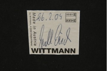 中古　オーストリア製　ヴィットマン(WITTMANN)　本革(レザー)　高級感漂う佇まいが魅力の1人掛けソファ(一人掛け、1P、アームソファ、ラウンジソファ)(R-066415)