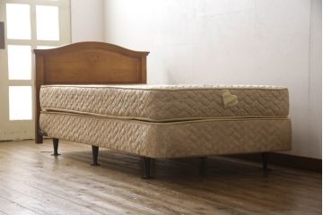 中古　横浜クラシック家具　ダニエル(daniel)　A-610　ニューポートアーリー　クラシカルな寝室づくりにおすすめなシングルベッド(ヘッドボード、マットレス)(R-066424)