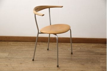 デンマークビンテージ　超希少!!　オリジナル　Johannes Hansen(ヨハネス・ハンセン)　Hans J Wegner(ハンス・J・ウェグナー)デザイン　JH701　洗練された佇まいが美しいダイニングチェア(椅子、イス、北欧、ヴィンテージ)(検索ワード:PP701、Minimal Chair、ミニマルチェア)(R-066427)