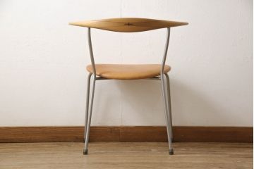 デンマークビンテージ　超希少!!　オリジナル　Johannes Hansen(ヨハネス・ハンセン)　Hans J Wegner(ハンス・J・ウェグナー)デザイン　JH701　洗練された佇まいが美しいダイニングチェア(椅子、イス、北欧、ヴィンテージ)(検索ワード:PP701、Minimal Chair、ミニマルチェア)(R-066427)