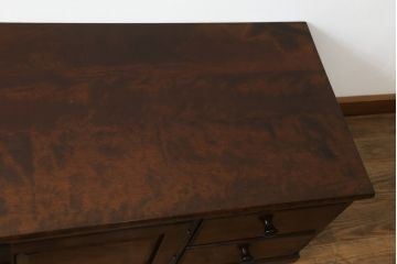 中古　美品!!　松本民芸家具　和・洋どちらのお部屋にも取り入れやすいテレビ台(ローボード、テレビボード、サイドボード、サイドキャビネット、収納棚、戸棚、引き出し、リビングボード)(定価約40万円)(R-066428)