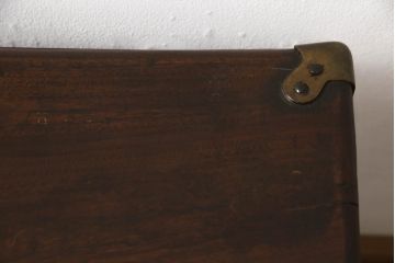 アメリカアンティーク　くすのき(楠)材　レトロな空間を演出する船トランク(舟トランク、ブランケットボックス、トランクテーブル、センターテーブル、ローテーブル、ディスプレイ雑貨)(R-066456)