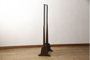 中古　松本民芸家具　シンプルながら品の良い佇まいが魅力のD型姿見(スタンドミラー、鏡)(定価約14万8千円)(R-066459)
