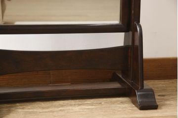 中古　松本民芸家具　シンプルながら品の良い佇まいが魅力のD型姿見(スタンドミラー、鏡)(定価約14万8千円)(R-066459)