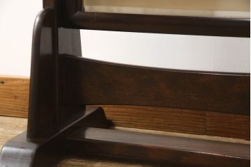 中古　松本民芸家具　シンプルながら品の良い佇まいが魅力のD型姿見(スタンドミラー、鏡)(定価約14万8千円)(R-066459)