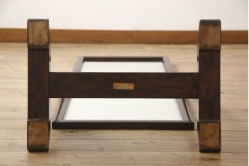 中古　松本民芸家具　シンプルながら品の良い佇まいが魅力のD型姿見(スタンドミラー、鏡)(定価約14万8千円)(R-066459)