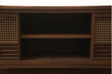ラフジュ工房オリジナル　古建具リメイク　和モダンの空間づくりにおすすめのテレビ台(リビングボード、ローボード、テレビボード、収納棚、戸棚)(R-066467)