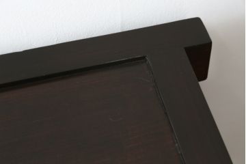 中古　タモ材　黒柿材　和の趣溢れる佇まいが魅力の水屋箪笥サイドボード(テレビ台、テレビボード、収納棚、戸棚、サイドキャビネット、引き出し、食器棚)(R-066470)