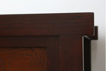 中古　タモ材　黒柿材　和の趣溢れる佇まいが魅力の水屋箪笥サイドボード(テレビ台、テレビボード、収納棚、戸棚、サイドキャビネット、引き出し、食器棚)(R-066470)