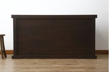 中古　タモ材　黒柿材　和の趣溢れる佇まいが魅力の水屋箪笥サイドボード(テレビ台、テレビボード、収納棚、戸棚、サイドキャビネット、引き出し、食器棚)(R-066470)