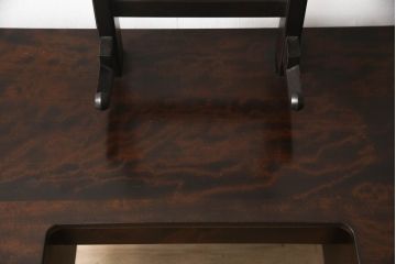 中古　美品　松本民芸家具　丸型一面鏡　西洋アンティークのようなデザインが魅力的なドレッサー(鏡台、ミラー、化粧台)(定価約43万円)(R-066473)