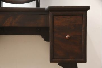 中古　美品　松本民芸家具　丸型一面鏡　西洋アンティークのようなデザインが魅力的なドレッサー(鏡台、ミラー、化粧台)(定価約43万円)(R-066473)