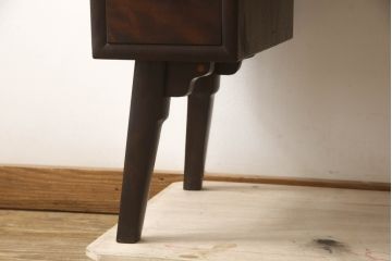 中古　美品　松本民芸家具　丸型一面鏡　西洋アンティークのようなデザインが魅力的なドレッサー(鏡台、ミラー、化粧台)(定価約43万円)(R-066473)