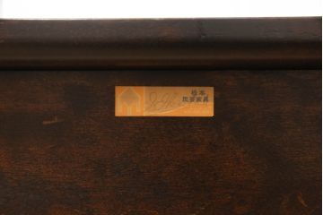 中古　美品　松本民芸家具　丸型一面鏡　西洋アンティークのようなデザインが魅力的なドレッサー(鏡台、ミラー、化粧台)(定価約43万円)(R-066473)