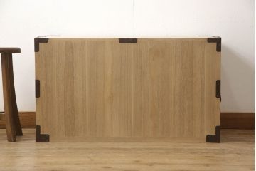 和製アンティーク　上手物!!　総桐材　上品なデザインの金具がアクセントの庄内箪笥ローボード(総桐箪笥、総桐たんす、収納タンス、時代箪笥、引き出し、テレビ台、テレビボード、ローチェスト)(R-066475)