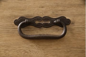 和製アンティーク　上手物!!　総桐材　上品なデザインの金具がアクセントの庄内箪笥ローボード(総桐箪笥、総桐たんす、収納タンス、時代箪笥、引き出し、テレビ台、テレビボード、ローチェスト)(R-066476)