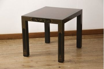 中古　レア品　DREXEL HERITAGE(ドレクセルヘリテイジ)　Et Cetera(エトセトラ)シリーズ　シノワズリ様式　マホガニー材　上品で優雅な佇まいが魅力のローテーブル(センターテーブル、サイドテーブル、飾り台)(R-066480)
