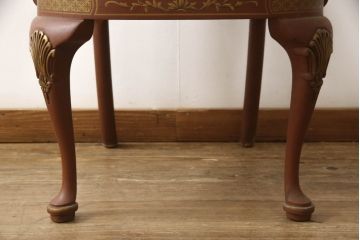 中古　レアモデル!!　DREXEL HERITAGE(ドレクセルヘリテイジ)　シノワズリ様式　上品な曲線デザインが目を引くチェア(椅子、イス、ダイニングチェア、サロンチェア、アームチェア)(R-066482)