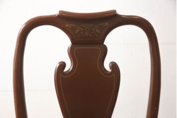 中古　レアモデル!!　DREXEL HERITAGE(ドレクセルヘリテイジ)　シノワズリ様式　上品な曲線デザインが目を引くチェア(椅子、イス、ダイニングチェア、サロンチェア、アームチェア)(R-066482)