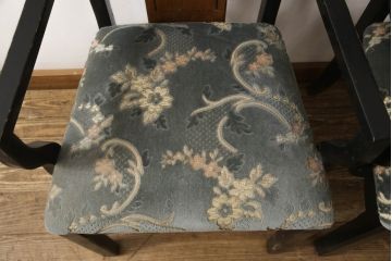 ビンテージ家具　DREXEL HERITAGE(ドレクセルヘリテイジ)　オリエンタルな雰囲気漂うデザインが魅力のチェア2脚セット(椅子、イス、アームチェア、ダイニングチェア、ヴィンテージ)(R-066483)